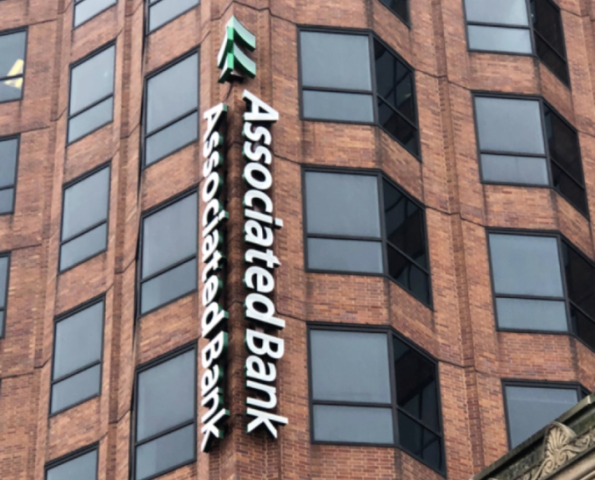 Large outdoor building sign.
