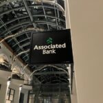 Indoor bank signage.