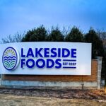 Outdoor monument sign for manufacturing business. This was a rebrand.