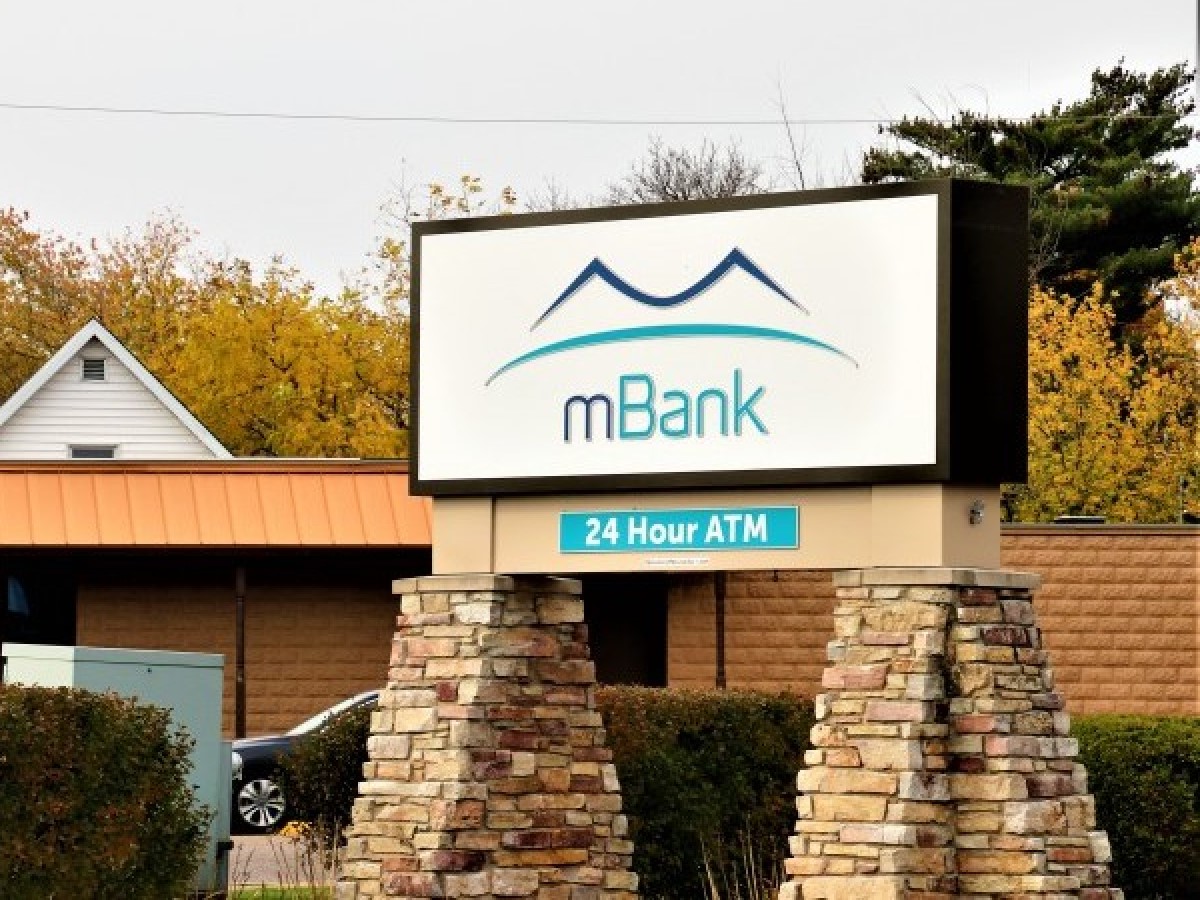Custom outdoor bank sign.