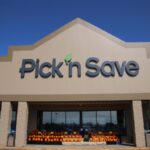 Grocery store building sign.