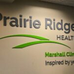 Interior hospital signage.