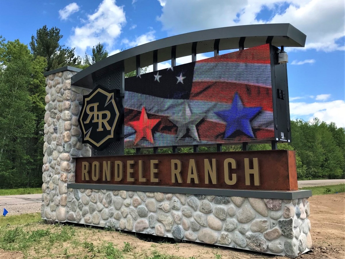 Custom stone monument sign.
