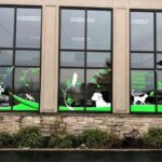 Vinyl window decals for vet's office.