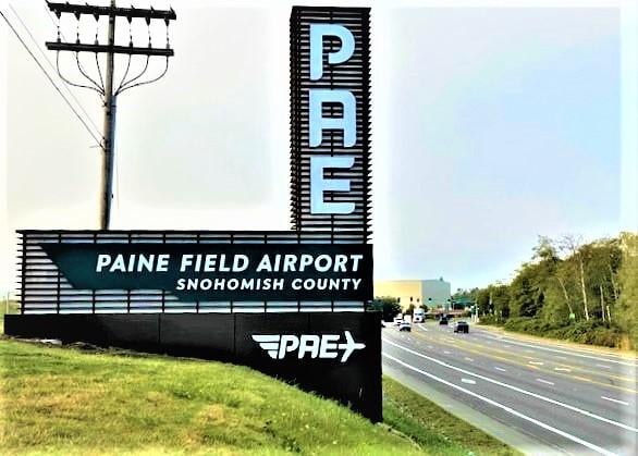 Custom airport signage.
