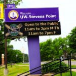 Beautiful college wayfinding signage for college.